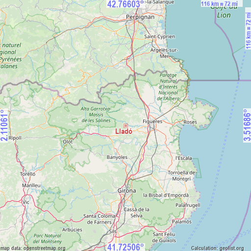 Lladó on map
