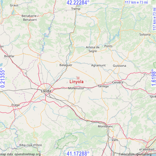 Linyola on map