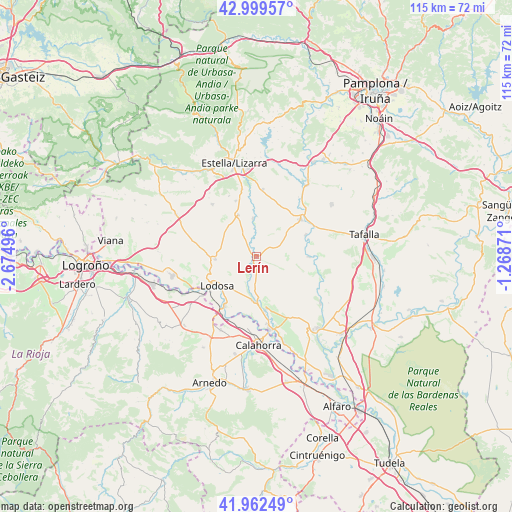 Lerín on map