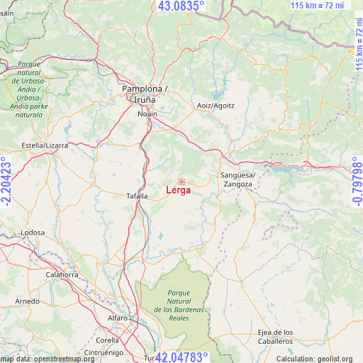 Lerga on map