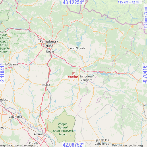 Leache on map