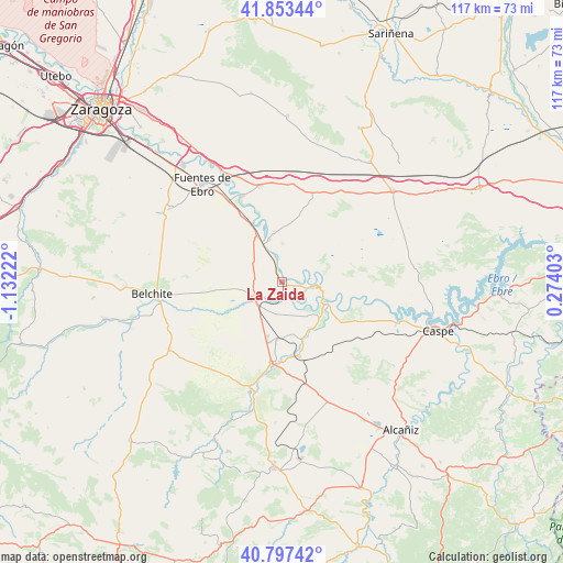 La Zaida on map