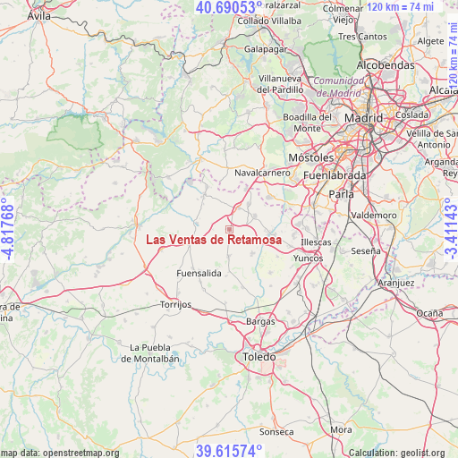 Las Ventas de Retamosa on map