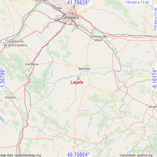 Lagata on map