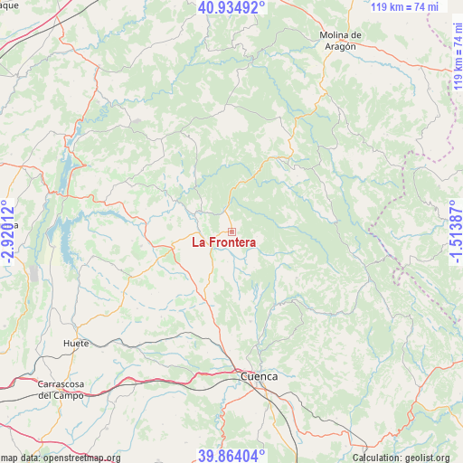 La Frontera on map