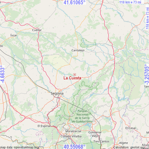 La Cuesta on map