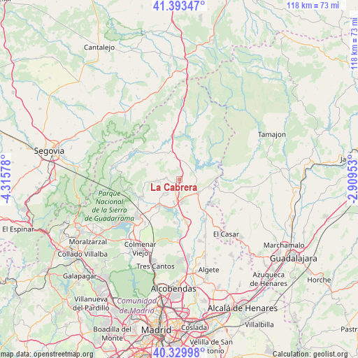 La Cabrera on map