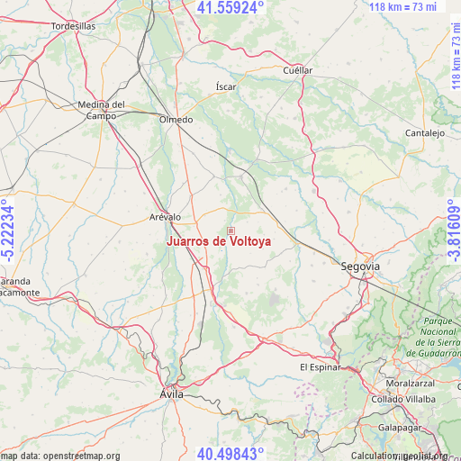 Juarros de Voltoya on map