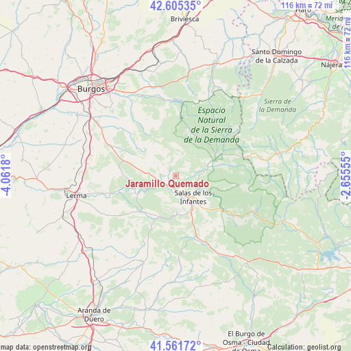 Jaramillo Quemado on map