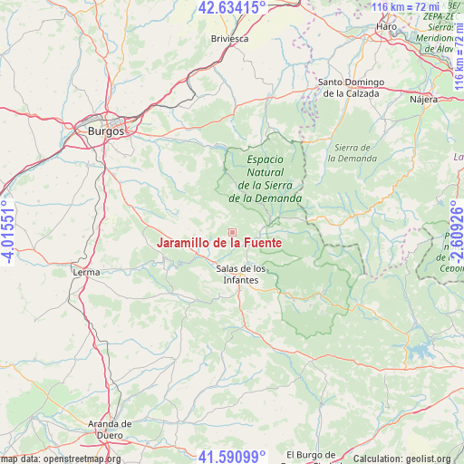Jaramillo de la Fuente on map