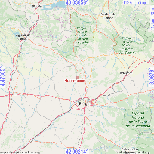 Huérmeces on map