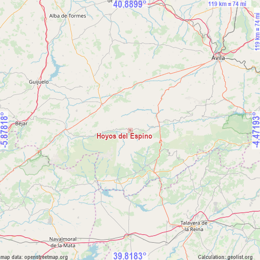 Hoyos del Espino on map