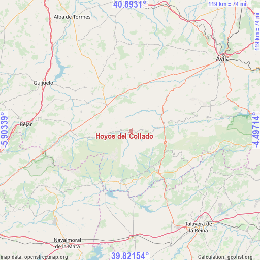 Hoyos del Collado on map