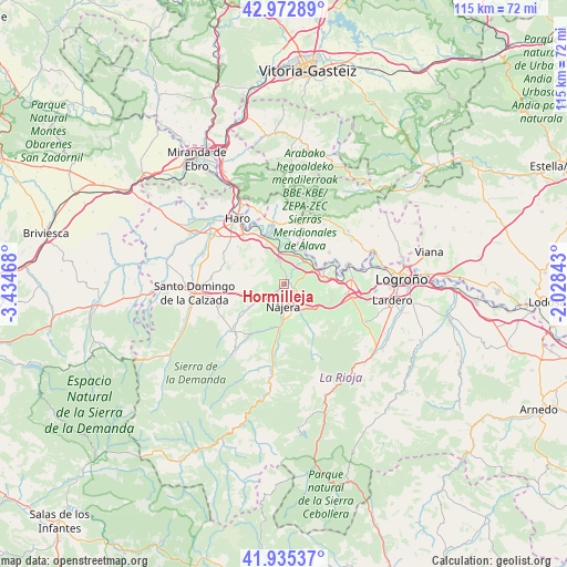 Hormilleja on map