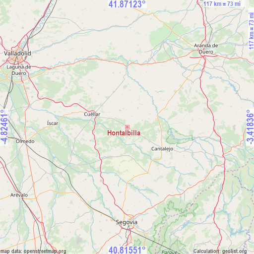 Hontalbilla on map