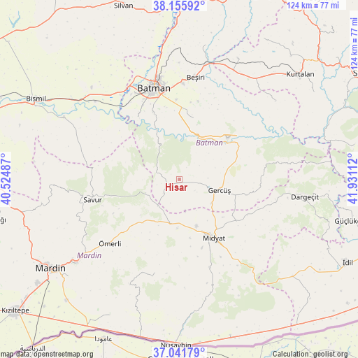 Hisar on map