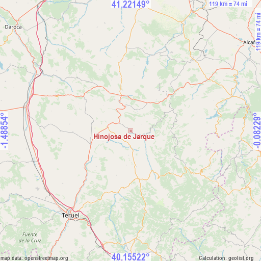 Hinojosa de Jarque on map
