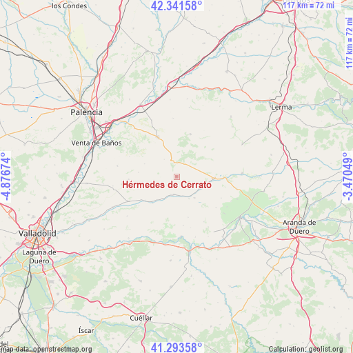 Hérmedes de Cerrato on map