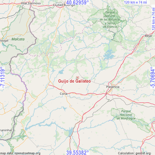 Guijo de Galisteo on map