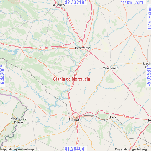 Granja de Moreruela on map
