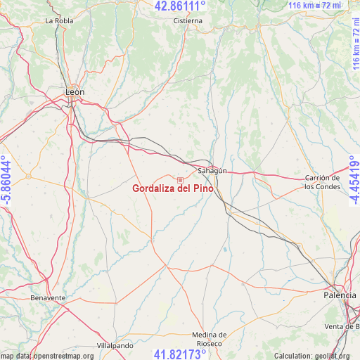 Gordaliza del Pino on map