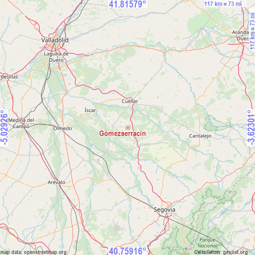 Gómezserracín on map