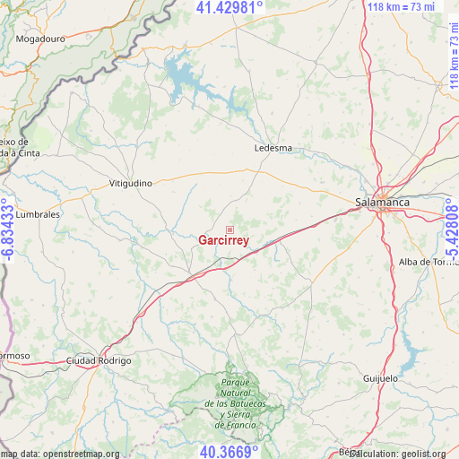 Garcirrey on map
