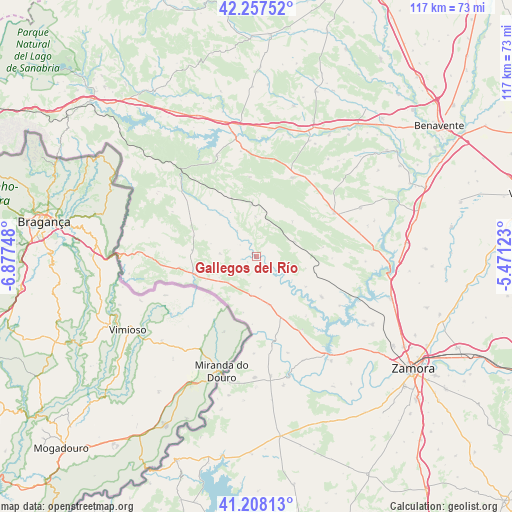 Gallegos del Río on map
