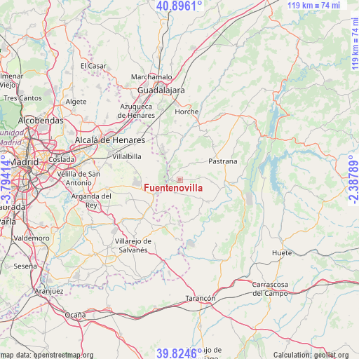 Fuentenovilla on map