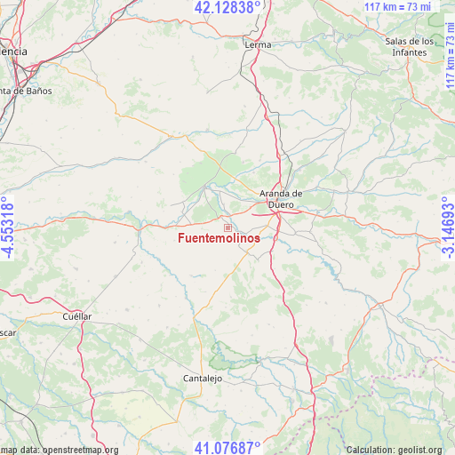 Fuentemolinos on map