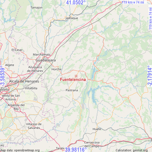 Fuentelencina on map