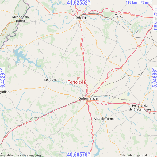 Forfoleda on map