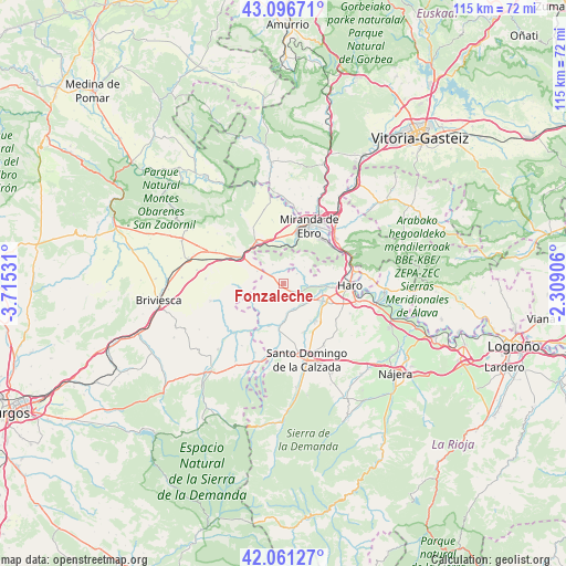 Fonzaleche on map
