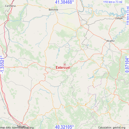Estercuel on map
