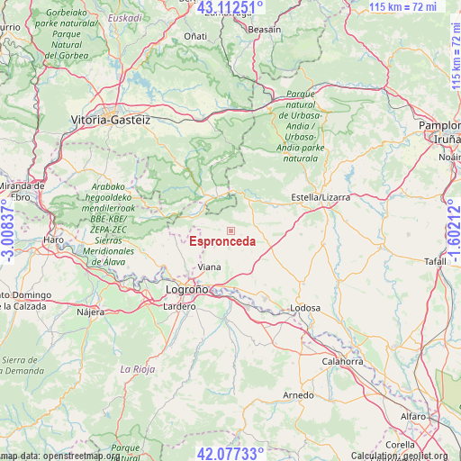 Espronceda on map