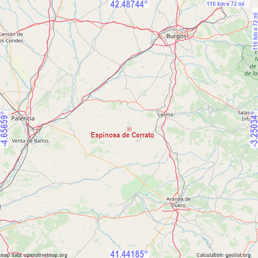 Espinosa de Cerrato on map