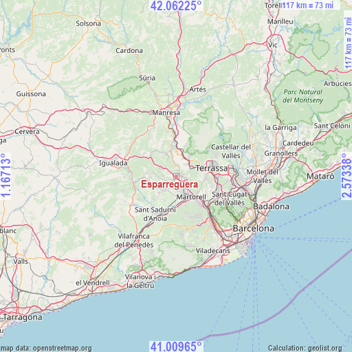 Esparreguera on map
