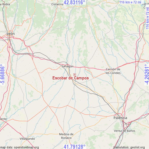 Escobar de Campos on map
