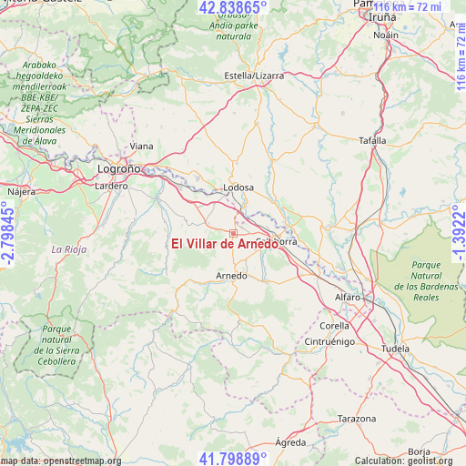 El Villar de Arnedo on map