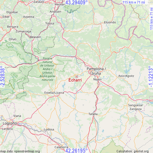 Echarri on map