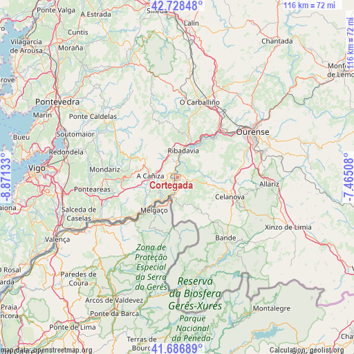 Cortegada on map