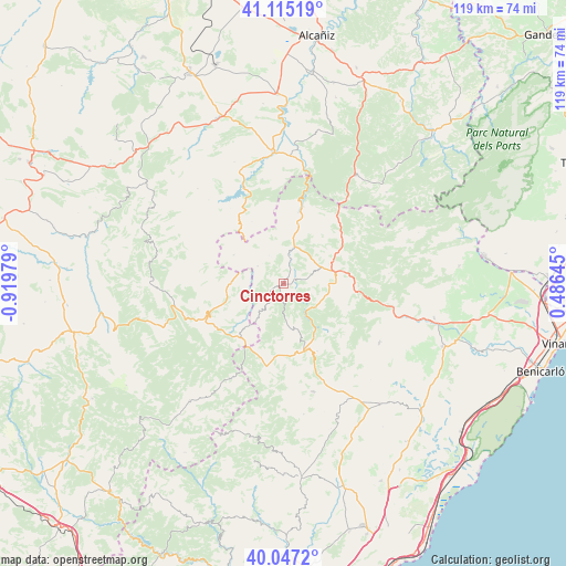 Cinctorres on map