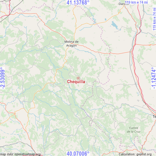 Chequilla on map