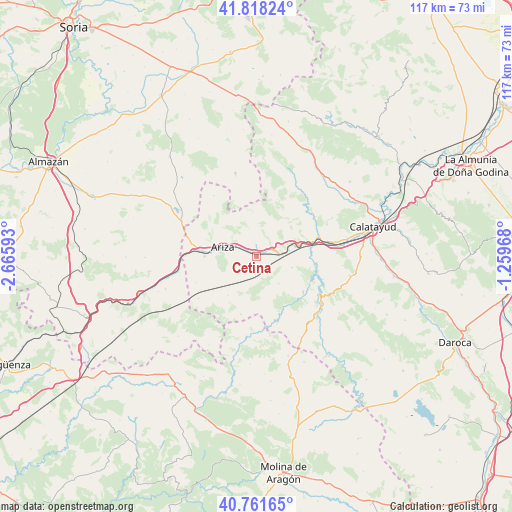 Cetina on map