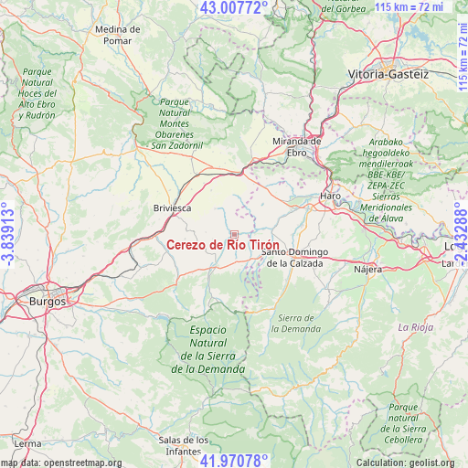 Cerezo de Río Tirón on map