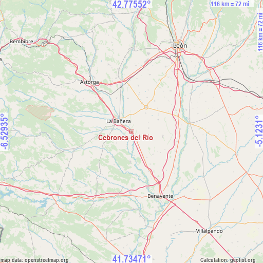 Cebrones del Río on map