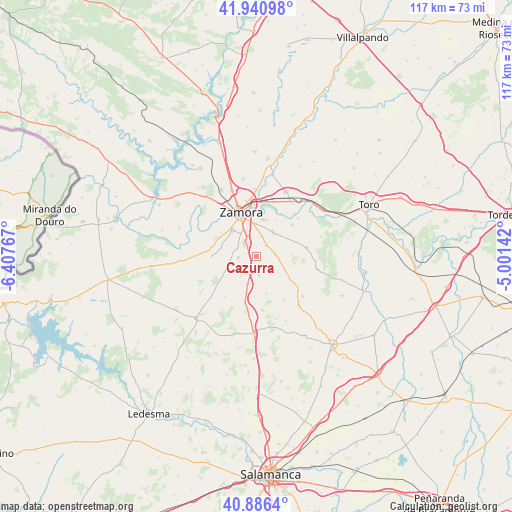 Cazurra on map