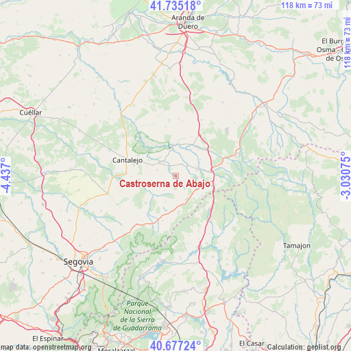 Castroserna de Abajo on map