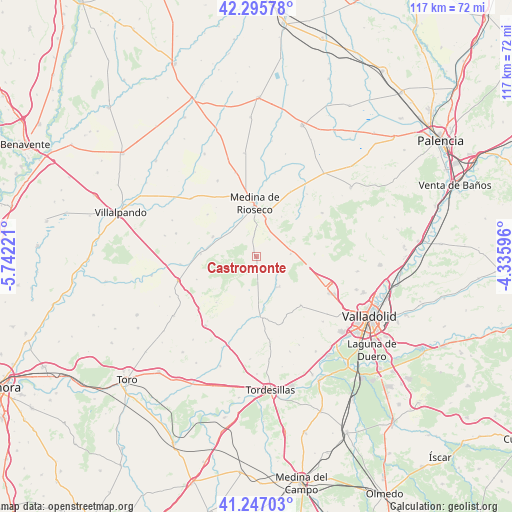 Castromonte on map