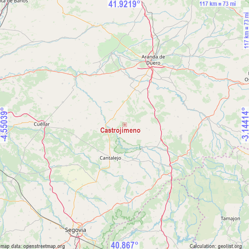 Castrojimeno on map